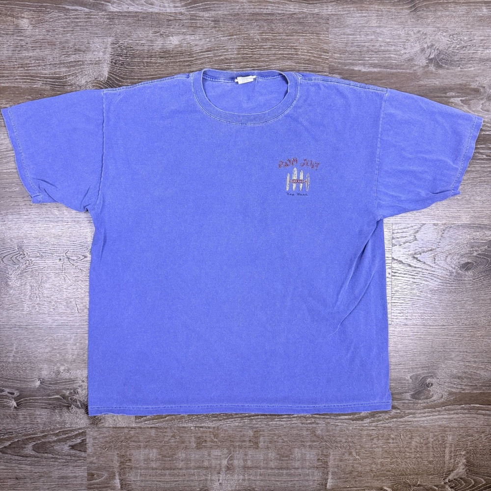 VTG Ron Jon Surf Shop T Shirt Mens‎ XL Blue Key West Surfboard Graphic Tee